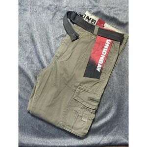 Union Bay Cargo Pants Mens 34x34  Rye Brown Survivor Belted Style  NWT RN60307